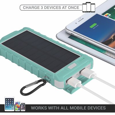 3 Port Solar Backup Battery - Mint