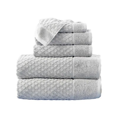 Waffle Towels (6 Piece Set) - Light Grey