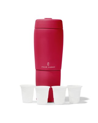 Pour Caddy Flask Set - Red