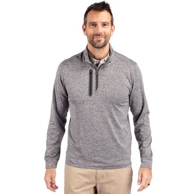 Stealth Heathered Quarter Zip Pullover - Elemental Grey