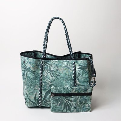 Tote with Pouch - Jungle Fever Green