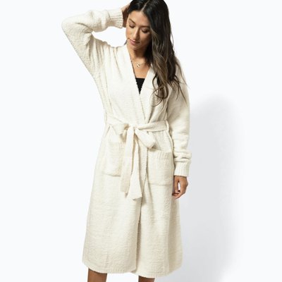 Luxxe Feather Yarn Robe - Ivory