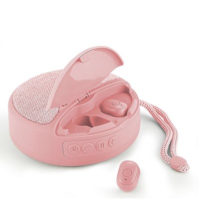 2 -1 Wireless Speaker & Earbuds - Pink