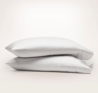 Pillowcase (Set of 2) - White/Mineral Stripe