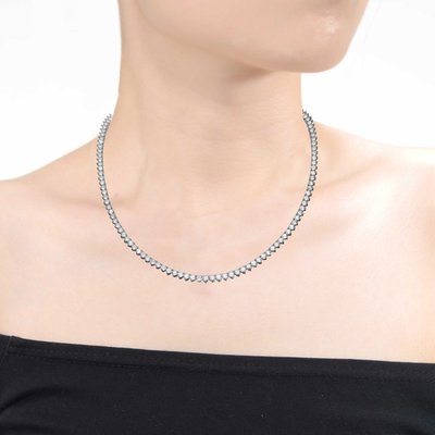 Genevive Cannes Nr.3 Classic Necklace - Platinum