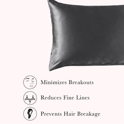 Satin Pillowcase (4 Pack) - Charcoal Grey