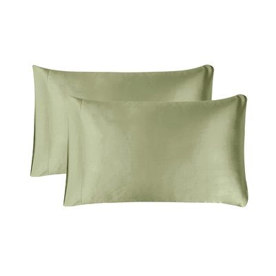 2 Pack Satin Pillowcase - Light Green