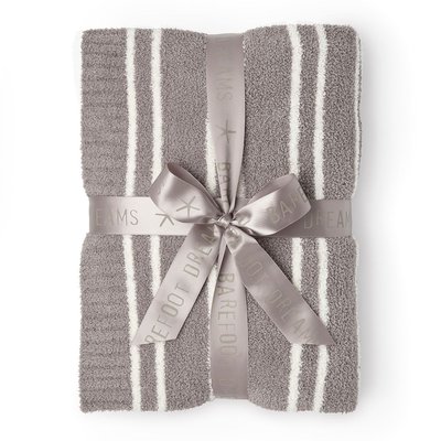 Double Stripe Blanket - Beach Rock/Cream