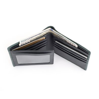 Monogrammed RFID Blocking Leather Wallet - 8 Color Options