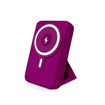 Wireless Charging Battery & Stand - Plum