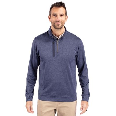 Stealth Heathered Quarter Zip Pullover - Liberty Navy
