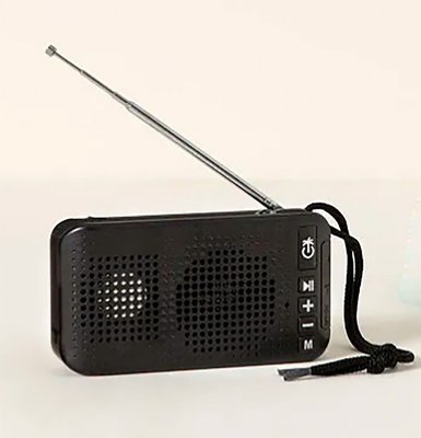 Solar Powered Wireless Speaker - Black