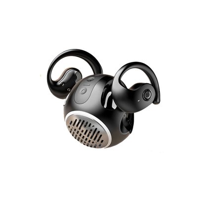 Wireless Over Ear Dual-Mode Earbuds with Speaker  - Black