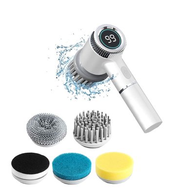 Spin And Scrub Cleaning Brush - White