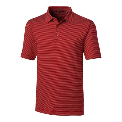 Forge Pencil Stripe Stretch Polo - Cardinal Red