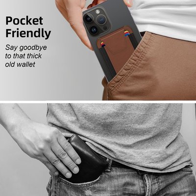 Leather Magnetic Wallet/tracker/stand - White
