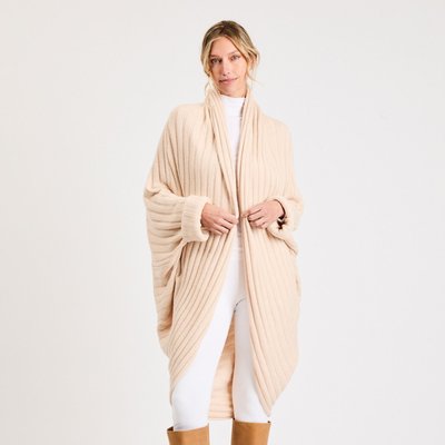 Cashmere Wrap Cardigan - Champagne