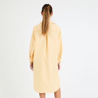 Linen Shirt Dress - Butter Yellow