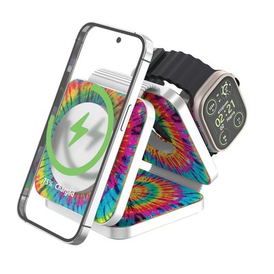 Tri Fold Charging Station - Tie Dye