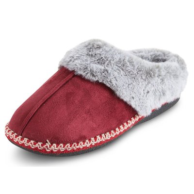 Women's Microsuede Indoor/Outdoor Slippers - Red