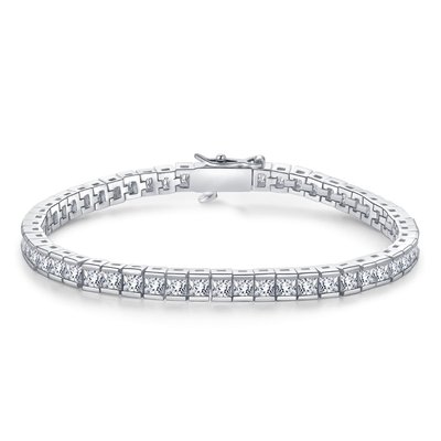 CZ Tennis Bracelet Princess Cut - Diamond