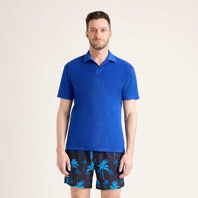 Men's Terry Polo - 3 Color Options - Royal Blue