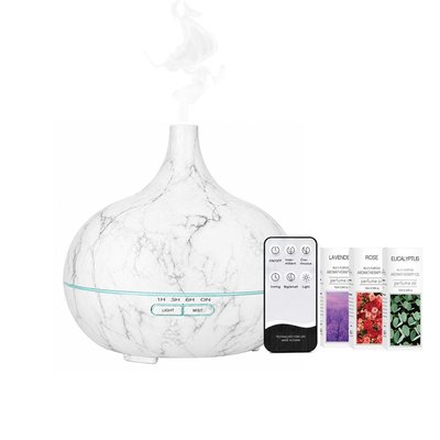 Humidifier/Diffuser & 3 Essential Oils - White Marble