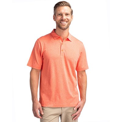 Forge Heathered Stretch Polo - College Orange Heather