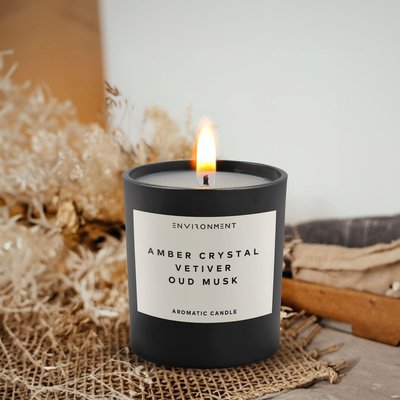 8-Ounce Candle - Amber Crystal / Vetiver / Oud Musk
