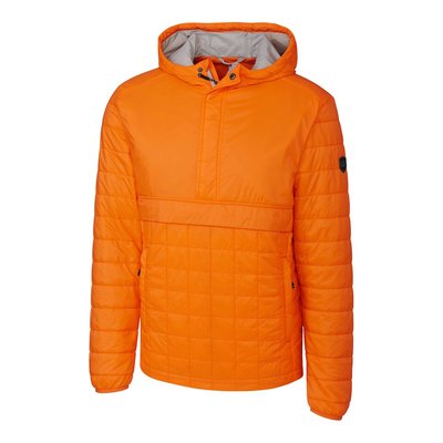 Rainier Primaloft Eco Insulated Popover Jacket - Satsuma Orange