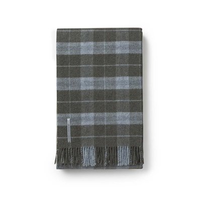 Wellington Throw - Forest Green/Grey
