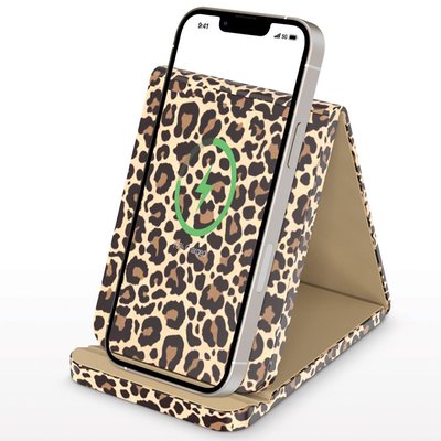 Folding Wireless Charging Stand - Leopard