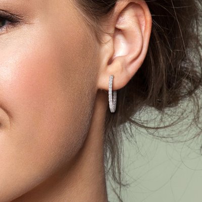 Hoop Earrings (2ct) - Sterling Silver