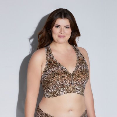 Never Say Never Printed Extended Racie Racerback Bralette (36DD- 40DD)