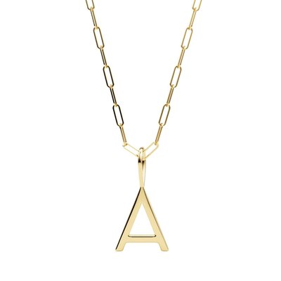 Modern Necklace - Initial - Gold