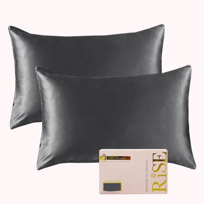 Satin Pillowcase (2 Pack) - Charcoal Grey