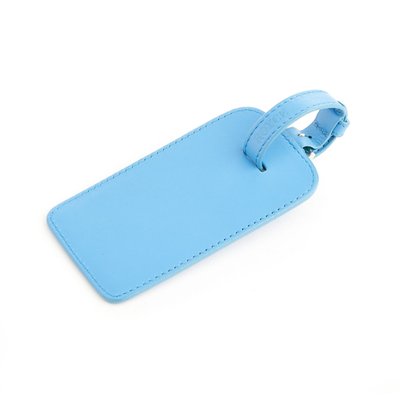 Monogrammed Leather Luggage Tag - 14 Color Options