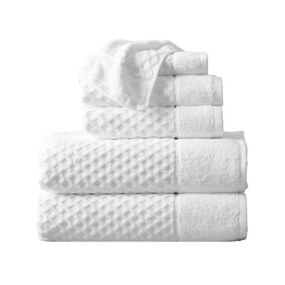 Waffle Towels (6 Piece Set) - White