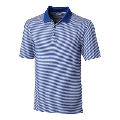Forge Tonal Stripe Stretch Polo - Tour Blue