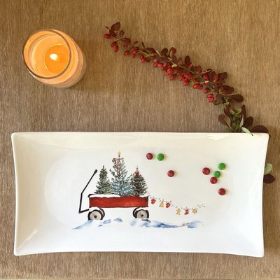 Rectangle Porcelain Tray- Wagon