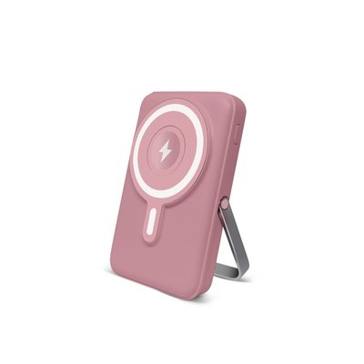 Wireless Charging Battery with Stand - Soft Pink