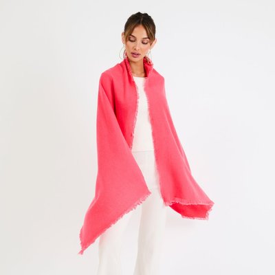 Cashmere Wrap Scarf - Coral