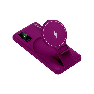Wireless Charging Battery & Stand - Plum
