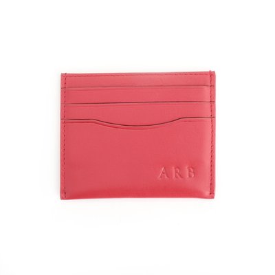 Monogrammed RFID Blocking Leather Card Case - 8 Color Options