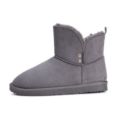 Women's Faux Fur Ankle Boots - Grey