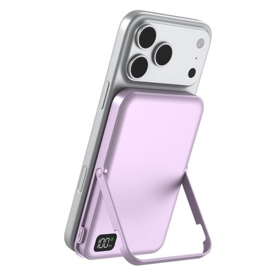 3-in-1 Magnetic Power Bank & Stand - Purple