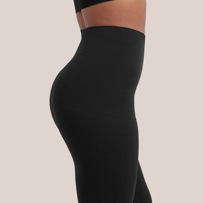 Seamless Comfort Mid-waist Shaping Leggings - Black
