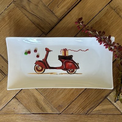 Rectangle Porcelain Tray - Scooter