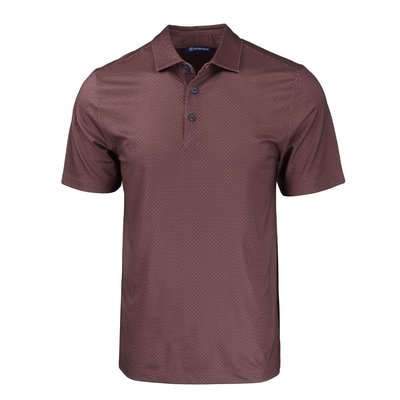 Pike Eco Tonal Geo Print Polo - Bordeaux