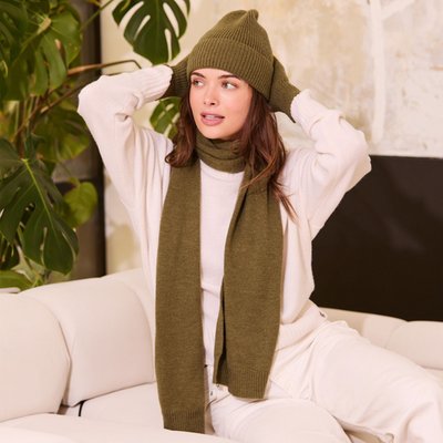 Cashmere Scarf - Moss Green